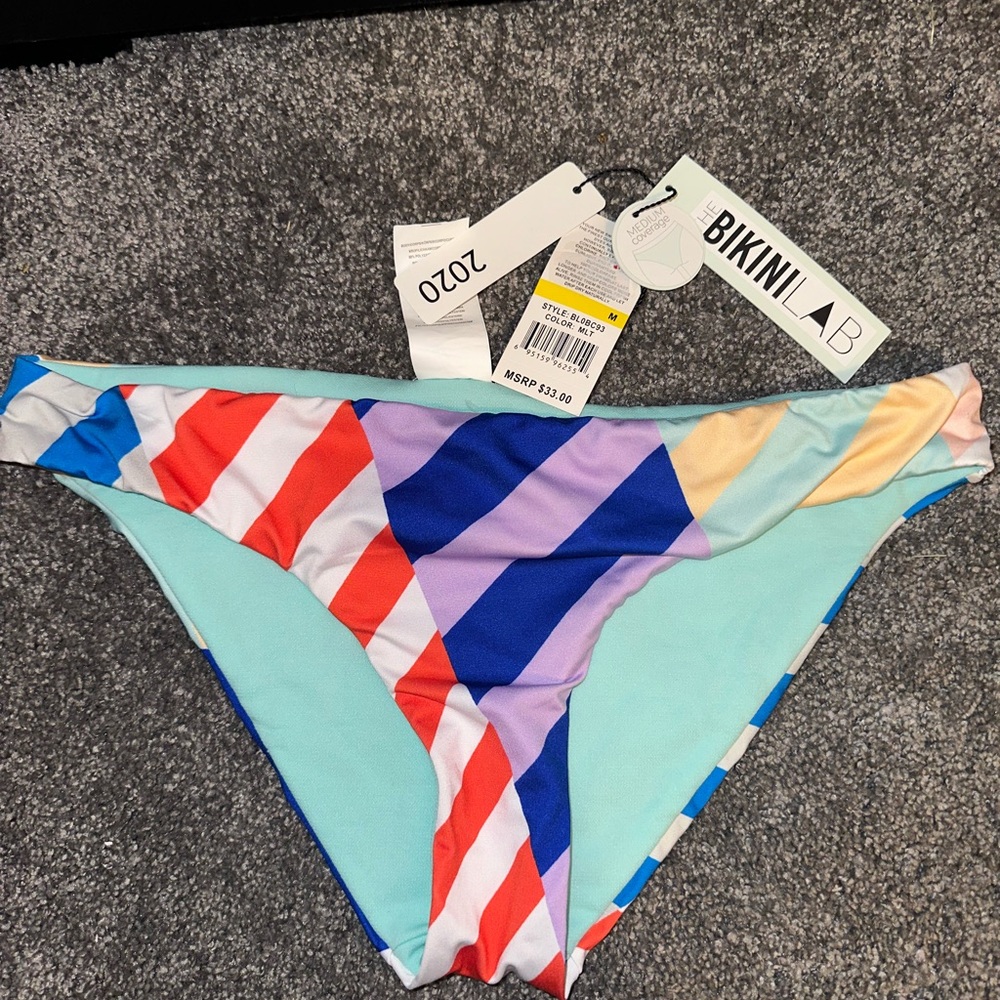 The Bikini Lab Multicolor Women's Swim Bottom NWT
